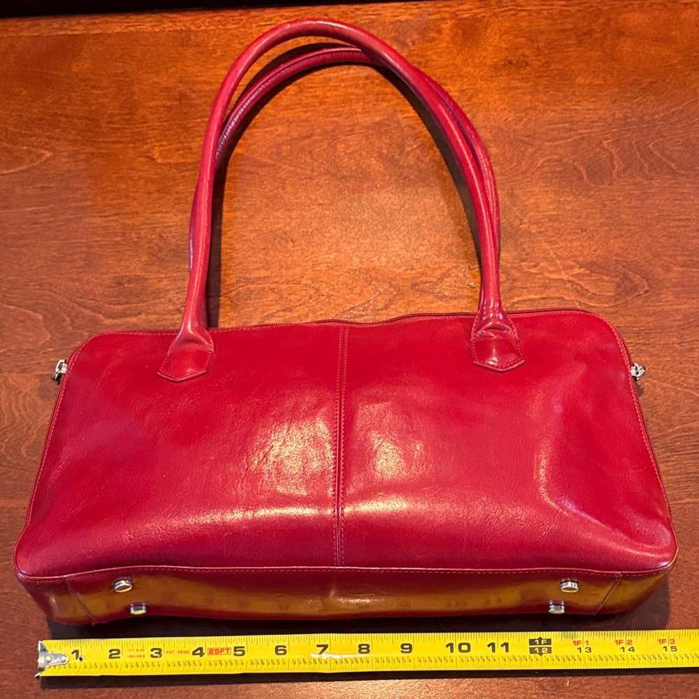 HOBO Red Leather Shoulder Bag